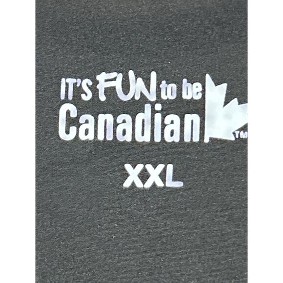 Its Fun To Be Canadian Jacket XXL Black Red Embroidered Canada Spell Out - Picture 9 of 14
